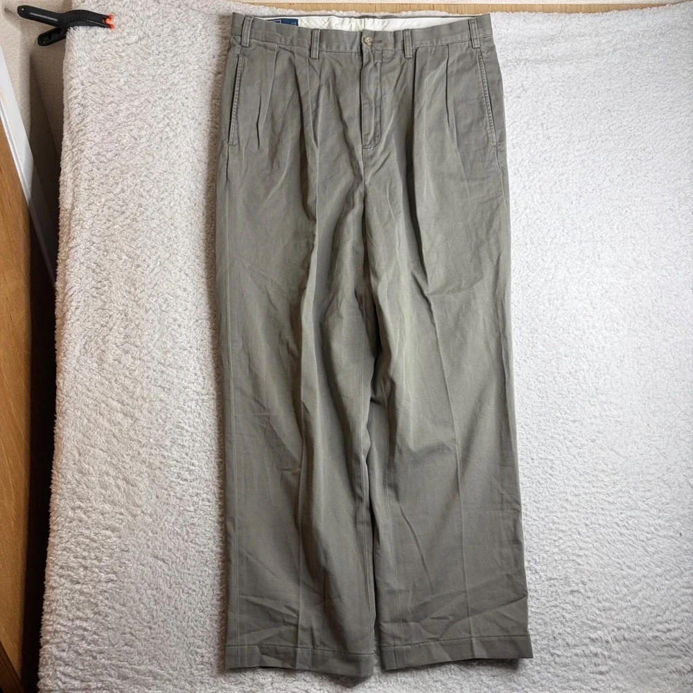 Vintage Polo Ralph Lauren Andrew pants Pants Olive Green Pleated 36x36 (36x29)
